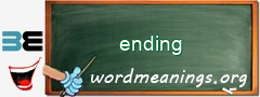 WordMeaning blackboard for ending